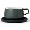Изображение товара Чашка чайная с блюдцем Viva Scandinavia, Ella, 250 мл, темно-зеленая
