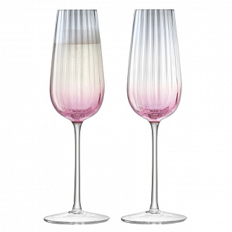 Изображение товара Набор бокалов для шампанского Dusk, 250 мл, розово-серый, 2 шт.