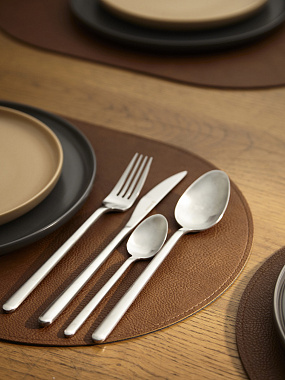 картинка Набор столовых приборов Pure, серебристые матовые, 24 пред. от магазина Одежда+