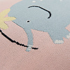 Изображение товара Подушка декоративная с помпонами Слоник Lou из коллекции Tiny world 35х35 см