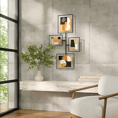 картинка Панно для фотографий Flute, черное, 4 эл. от магазина Одежда+