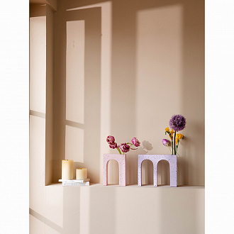 Изображение товара Ваза для цветов одинарная Acquedotto, 22 см, розовая