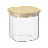Изображение товара Банка для хранения квадратная Glass Bamboo, 800 мл
