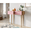 Изображение товара Консоль с 2-мя ящиками Line, 90х40х90 см, розовая