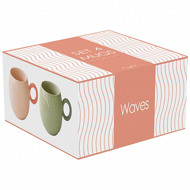 картинка Набор кружек Waves, 350 мл, 4 шт. от магазина Одежда+