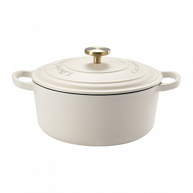 картинка Кастрюля с крышкой из коллекции "Шеффилд", Ø24 см, 4 л, молочная от магазина Одежда+