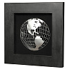 Изображение товара Панно на стену Глобус 1, черное/серебро