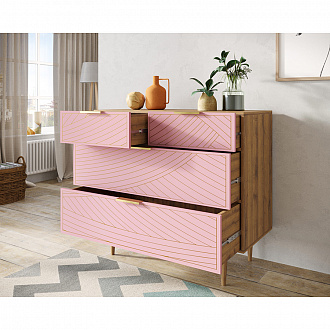 Изображение товара Комод с 4-мя ящиками Line, 90х50х90 см, розовый