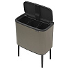 Изображение товара Бак для мусора Brabantia, Touch Bin Bo, 3х11 л, платиновый