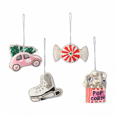 картинка Набор елочных украшений Christmas jewels из коллекции New Year Essential, 4 шт. от магазина Одежда+