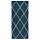 Ковер из джута темно-синего цвета с геометрическим рисунком из коллекции Ethnic, 70х160 см