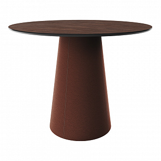 Стол обеденный Lagom, ∅110 см, орех/кирпичный