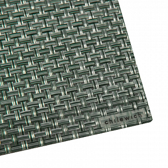 Изображение товара Салфетка подстановочная виниловая Basketweave, Jade, жаккардовое плетение, 36х48 см