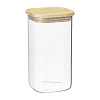 Изображение товара Банка для хранения квадратная Glass Bamboo, 1,4 л