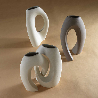 картинка Ваза Abbraccio, 35 см, серо-коричневая от магазина Одежда+