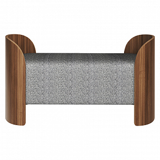 Банкетка Lagom 2, 120х51х60 см, орех/серый