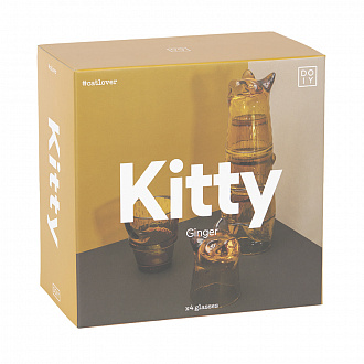 Изображение товара Набор из 4 стаканов Kitty, имбирь