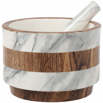 Ступка с пестиком Wood&Marble, Ø15х10 см