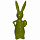 Фигура декоративная Заяц, 15х15х40 см, зеленая