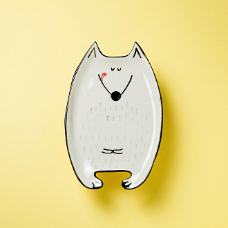 Тарелка Сытый волк Игнат 24х16 см