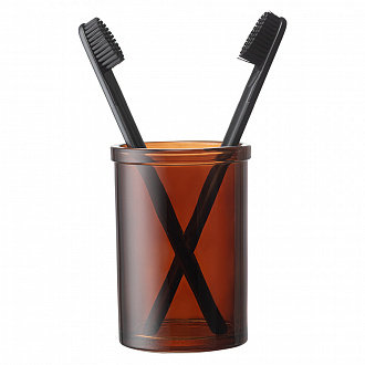 Стакан для зубных щеток Amber, темно-янтарный