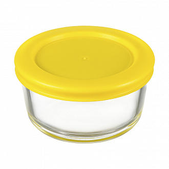 Изображение товара Контейнер для запекания и хранения круглый с крышкой, 236 мл, желтый