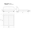 Изображение товара Кровать Tulip 421, 205х229х90 см, светлая береза