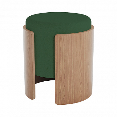 Пуф Lagom, Ø39, зелено-голубой/натуральный дуб, анонс элемента