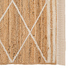 Изображение товара Ковер из джута бежевого цвета с геометрическим рисунком и с бахромой из коллекции Ethnic, 160x230 см