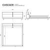 Изображение товара Кровать Cascade 320, 222х244х90 см, темный дуб/темно-серая