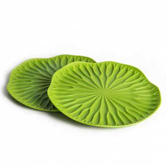 Изображение товара Набор подставок под бокалы Lotus, зеленые, 2 шт.