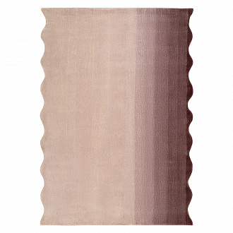 Ковер из шерсти Over Horizon цвета марсала из коллекции Trendy Ruffles