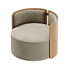Изображение товара Кресло крутящееся Lagom 800, ∅82,5 см, светло-бежевый/натуральный дуб