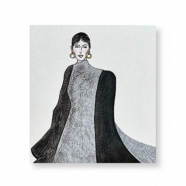 картинка Картина графическая «Вуалью», 20х20 см от магазина Одежда+