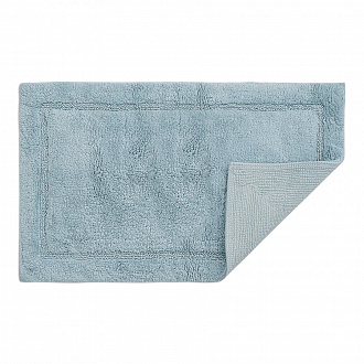 Изображение товара Коврик для ванной из хлопка ворсовый голубого цвета из коллекции Essential, 50х80 см