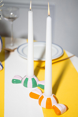 картинка Подсвечник Funfair, 5,5х12х3 см, оранжевый от магазина Одежда+