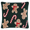 Изображение товара Подушка вязаная с новогодним рисунком Gingerman из коллекции New Year Essential, 45x45 см