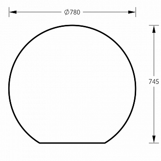 Изображение товара Светильник ландшафтный Sphere_G, Ø78х74,5 см, E27, RGBW