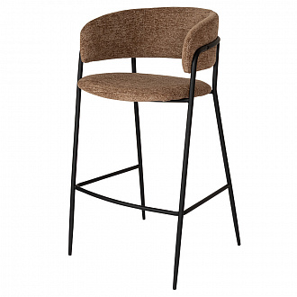 Стул барный Helning, мягкий шенилл, светло-коричневый