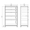 Изображение товара Комод Case, CS024, 76х45х122 см, темный дуб/маренго