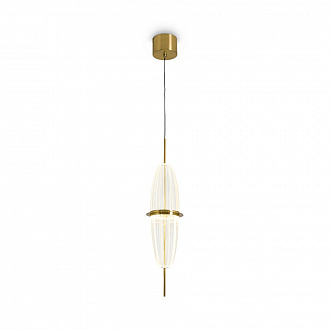 Светильник подвесной LED, Whisper, 33 см, латунь