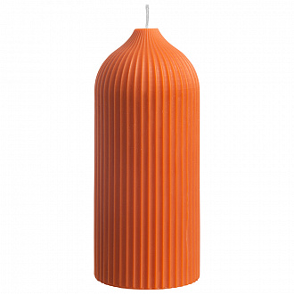 Изображение товара Свеча декоративная оранжевого цвета из коллекции Edge, 16,5см