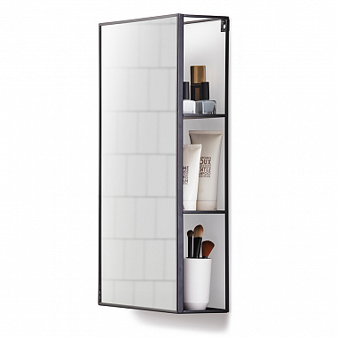 картинка Зеркало-органайзер Cubiko, 31х13х61 см, черное от магазина Одежда+