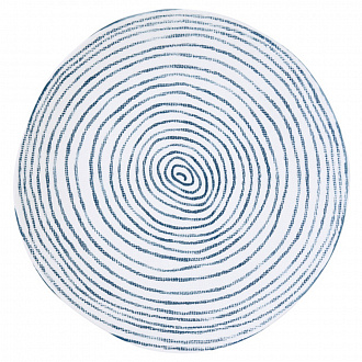 Изображение товара Тарелка обеденная Easy Life, Бриз, 26,5 см, синяя с белыми полосками