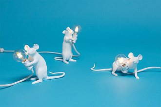 Изображение товара Светильник настольный Mouse Lamp Sitting, белый
