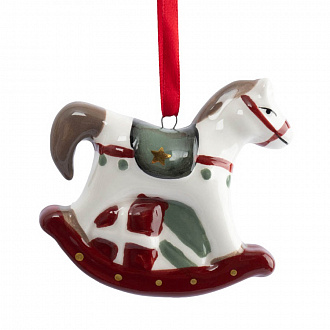 Игрушка елочная Лошадка-качалка, Bright horsehorse, Чудесное время, 8 см