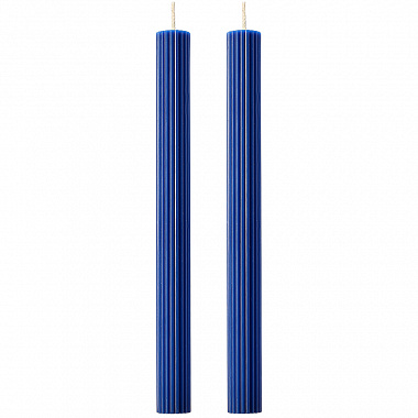 картинка Набор из двух свечей синего цвета из коллекции Edge, 24,5 см от магазина Одежда+