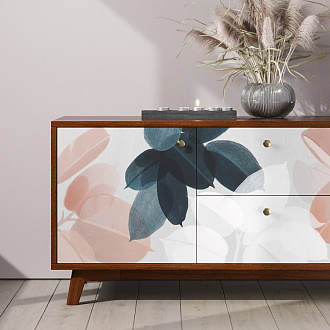 Изображение товара Тумба под ТВ The Idea, Frame, FR043, 139х45х60 см, дуб тобакко/принт 105