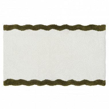 Коврик для ванной с кантом оливкового цвета из коллекции Trendy Ruffles, 50x80 см, анонс элемента