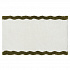 Коврик для ванной с кантом оливкового цвета из коллекции Trendy Ruffles, 50x80 см